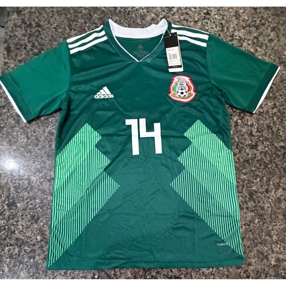 Adidas Mexico Chicharito 14 Jersey Mens Small Green Soccer World Cup P95985 NWT